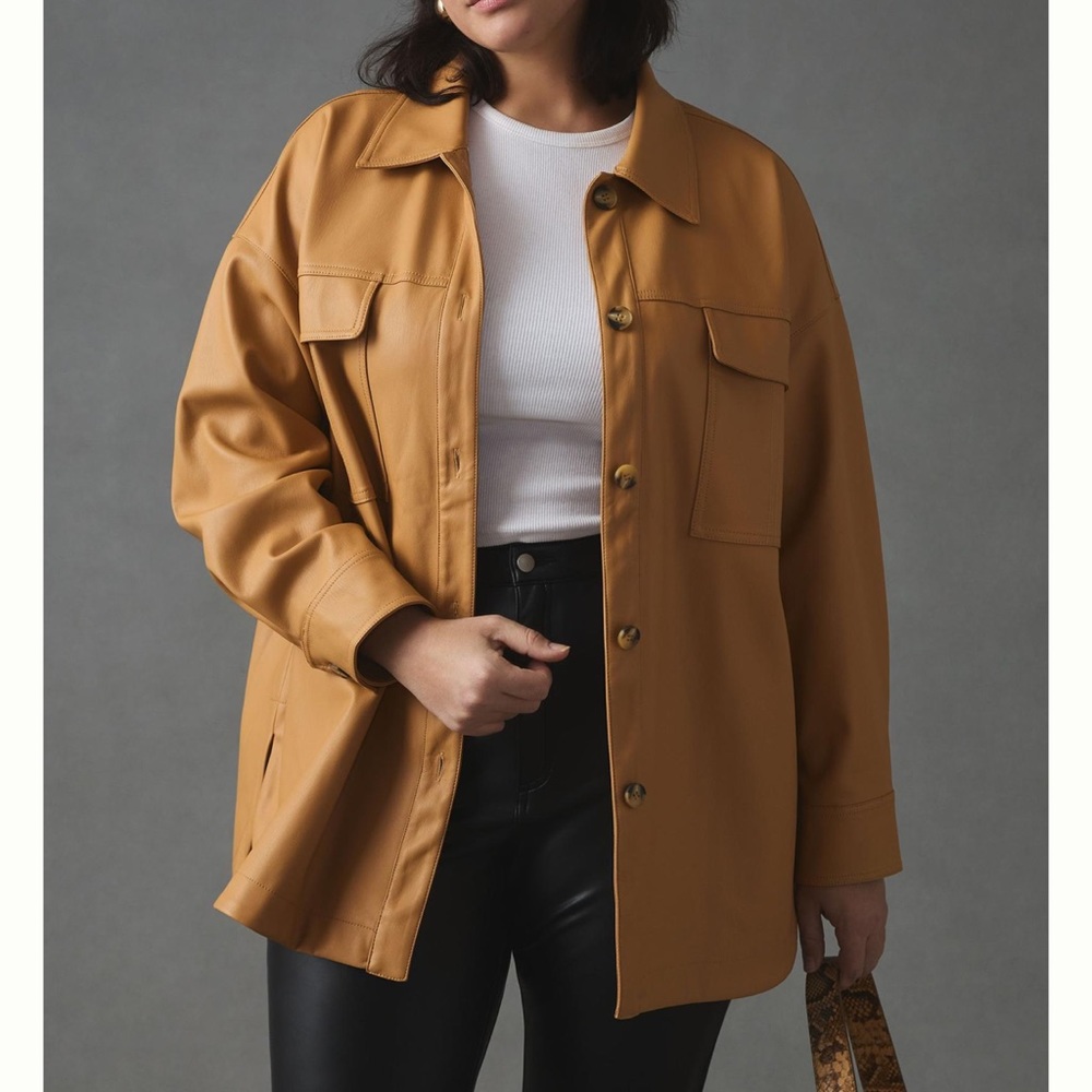 BRAND NEW ANTHROPOLOGIE Faux Leather Jacket Size: S NEVER WORN